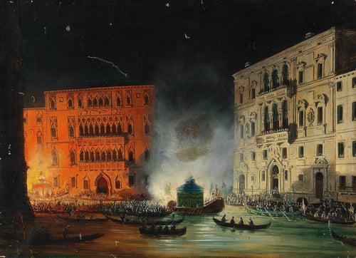 Festivities on the Grand Canal | Giovanni Grubacs | 20th Century