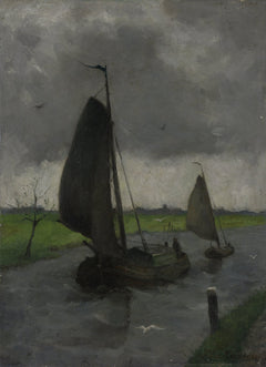 Watercourse with Sail Barges | Eduard Karsen | 1890