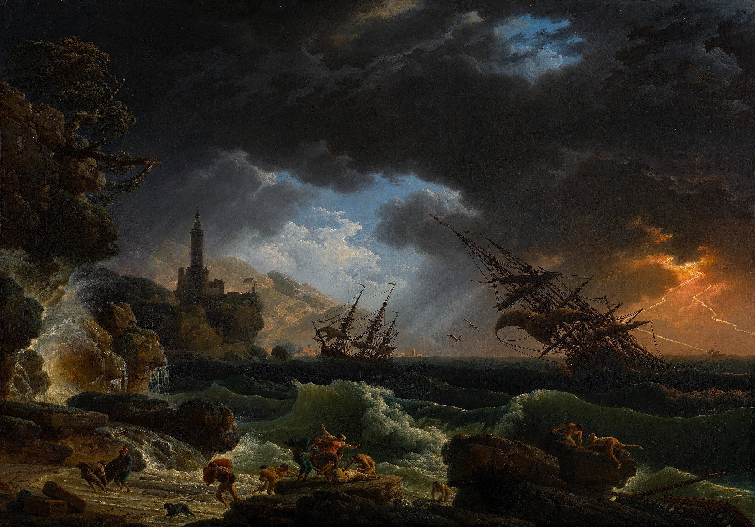 A Shipwreck in Stormy Seas | Buy Fine Art Prints Online – Dark