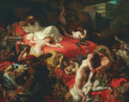 The Death of Sardanapalus Painted by Ferdinand Delacroix