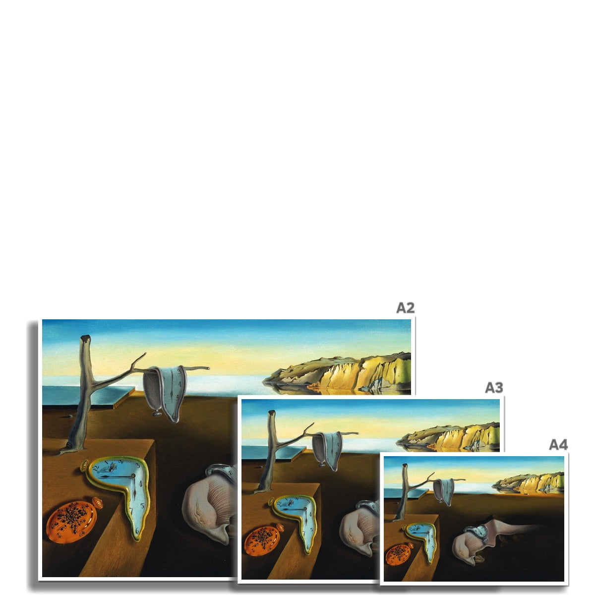 水彩画　記憶の層　SM-2 Persistence of Memory | Salvador Dalí | 1931 – Dark Gloomy Art