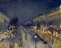 The Boulevard Montmartre at Night | Camille Pissarro | 1897