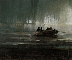 Northern Lights over Four Men in a Rowboat | Peder Balke | 19th Century