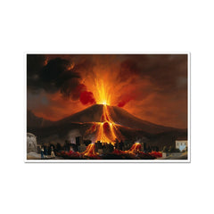 Eruption of a Volcano above a Village | Mautonstrada S. Carlo | 19th Century