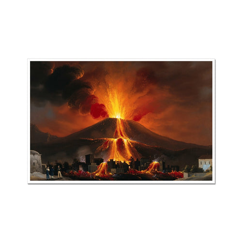 Eruption of a Volcano above a Village | Mautonstrada S. Carlo | 19th Century