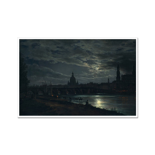 View of Dresden by Moonlight | Johan Christian Dahl | 1839