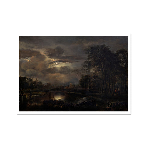 Moonlit Landscape with Bridge | Aert van der Neer | 1648