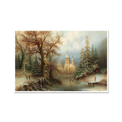 Winter Castle Landscape Painting