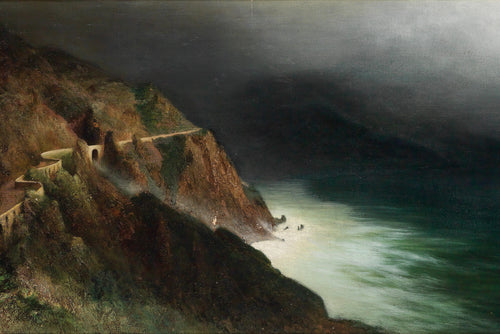 Coastal Road near Sorrento, Amalfi | Karl Wilhelm Diefenbach | 1911