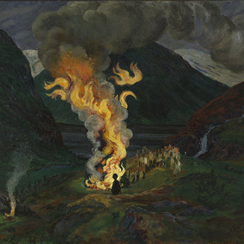 Bonfire Celebrating Midsummer Night | Nikolai Astrup | 1926