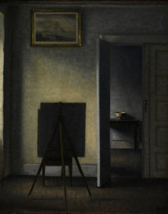 Interior with the Artist's Easel | Vilhelm Hammershøi | 1910