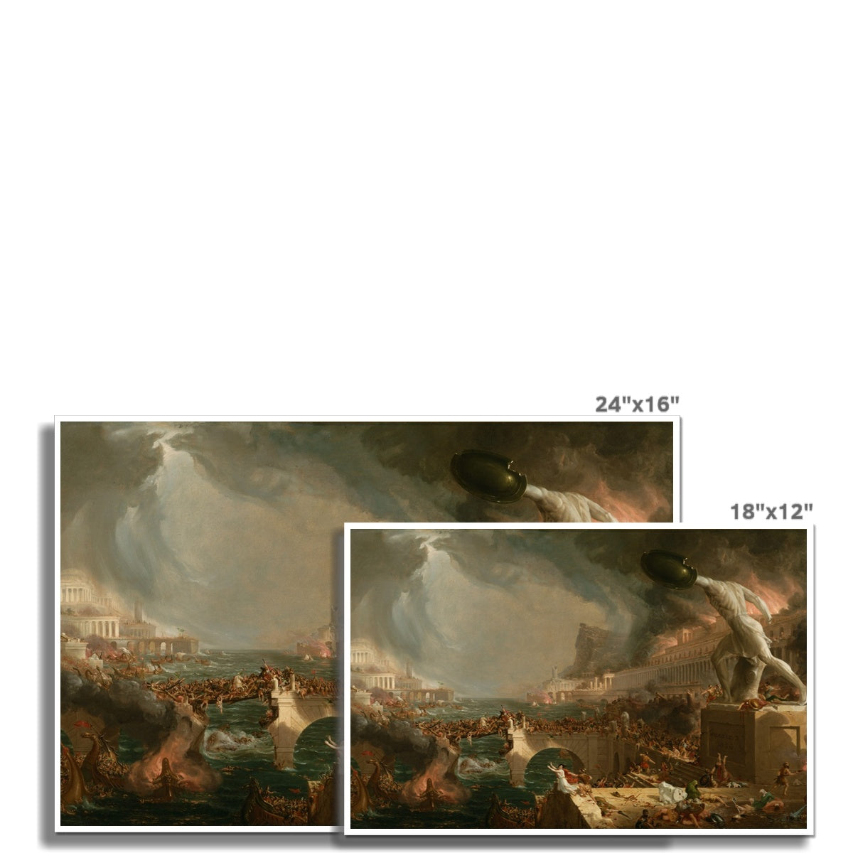 Destruction by Thomas Cole | Buy Fine Art Prints Online – Dark