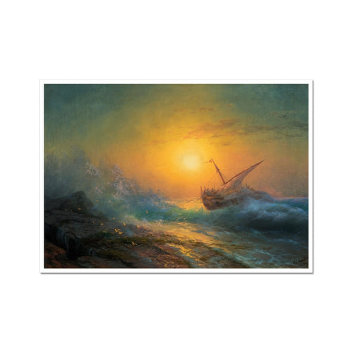 Stormy Sea in the Sunset | Ivan Ayvazovsky | 1896