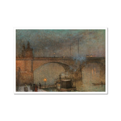 Prague, steamer on the Vltava before the Palacky Bridge |  Jakub Schikaneder | c.1915