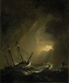 Dutch Ship Storm Art Print 