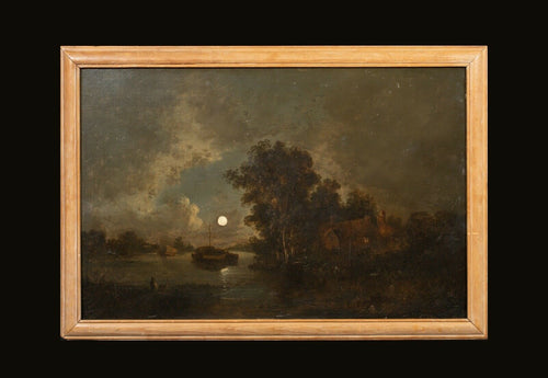 Original Moonlight Landscape by Sebastian Pether For Sale